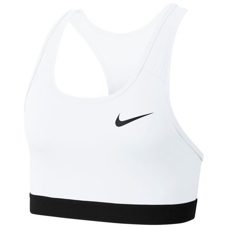 Stanik sportowy damski Nike Swoosh Band Bra Non Pad biały treningowy