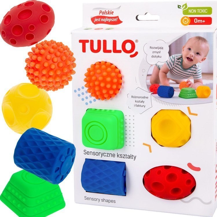 TULLO Sensoryczne Kształty 5 szt kolorowe TULLO Sensoryczne Kształty 5 szt kolorowe