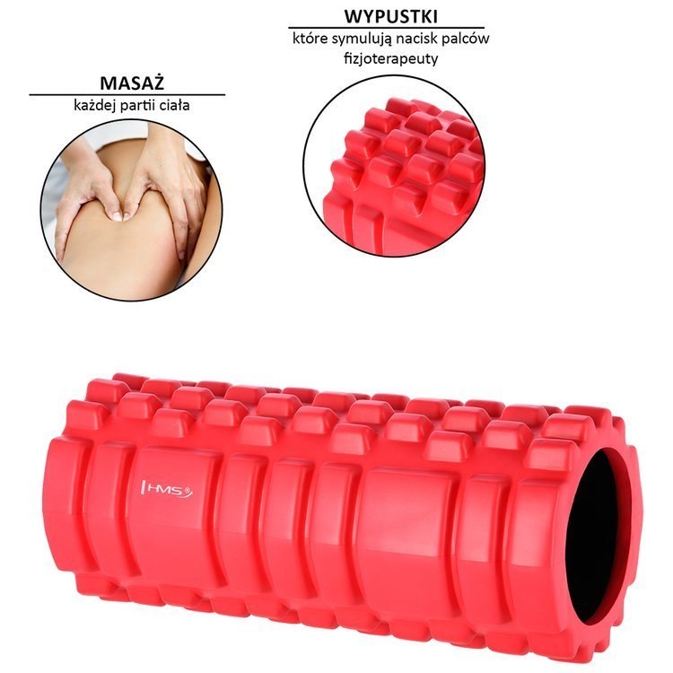 Wałek Roller HMS Fitness FS103 33cm czerwony Wałek Roller HMS Fitness FS103 33cm czerwony