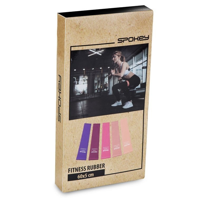 Zestaw gum fitness o różnym stopniu oporu 5 szt. Spokey ARTIO Zestaw gum fitness o różnym stopniu oporu 5 szt. Spokey ARTIO