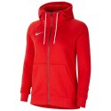 Bluza damska Nike Park Fleece Full-Zip z kapturem czerwona