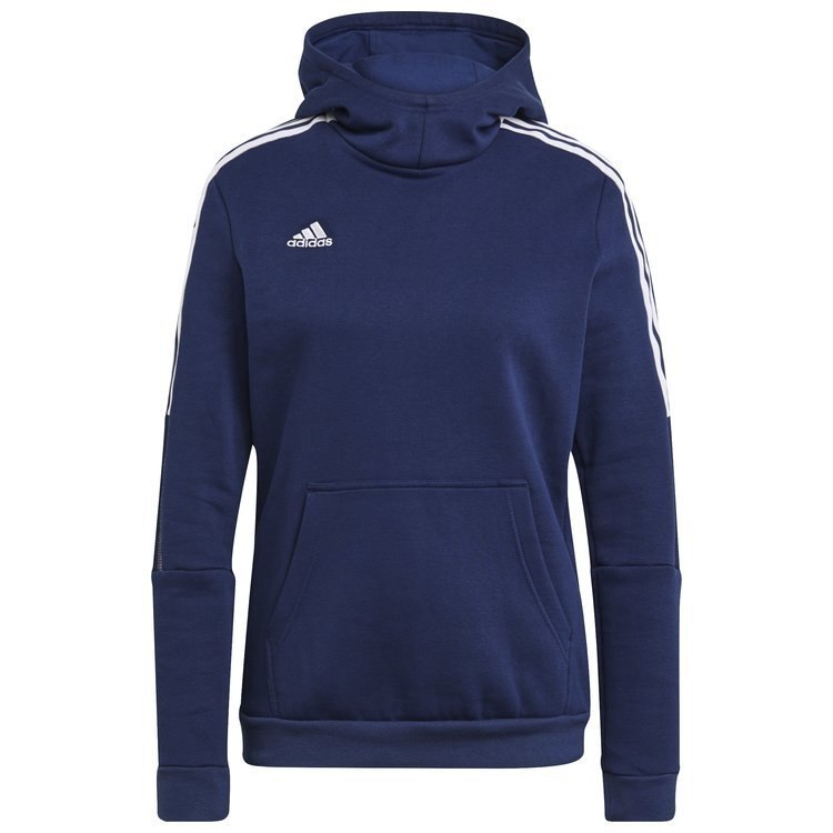 Bluza damska adidas Tiro 21 Sweat Hoodie granatowa z kapturem Bluza damska adidas Tiro 21 Sweat Hoodie granatowa z kapturem