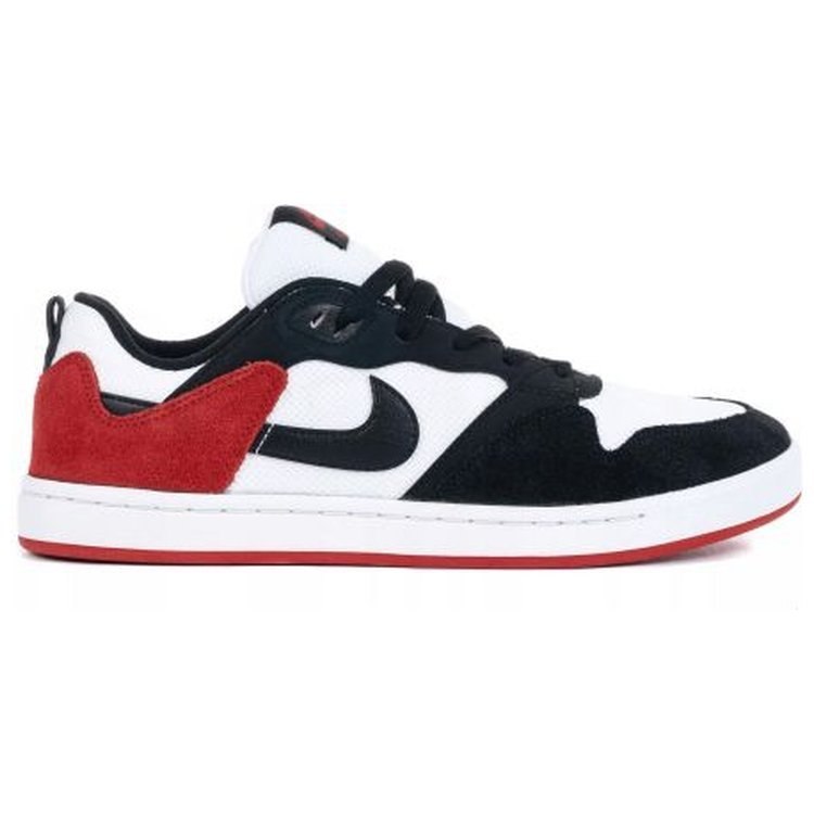 Buty miejskie męskie Nike SB ALLEYOOP biało-czerowno-czarne Buty miejskie męskie Nike SB ALLEYOOP biało-czerowno-czarne