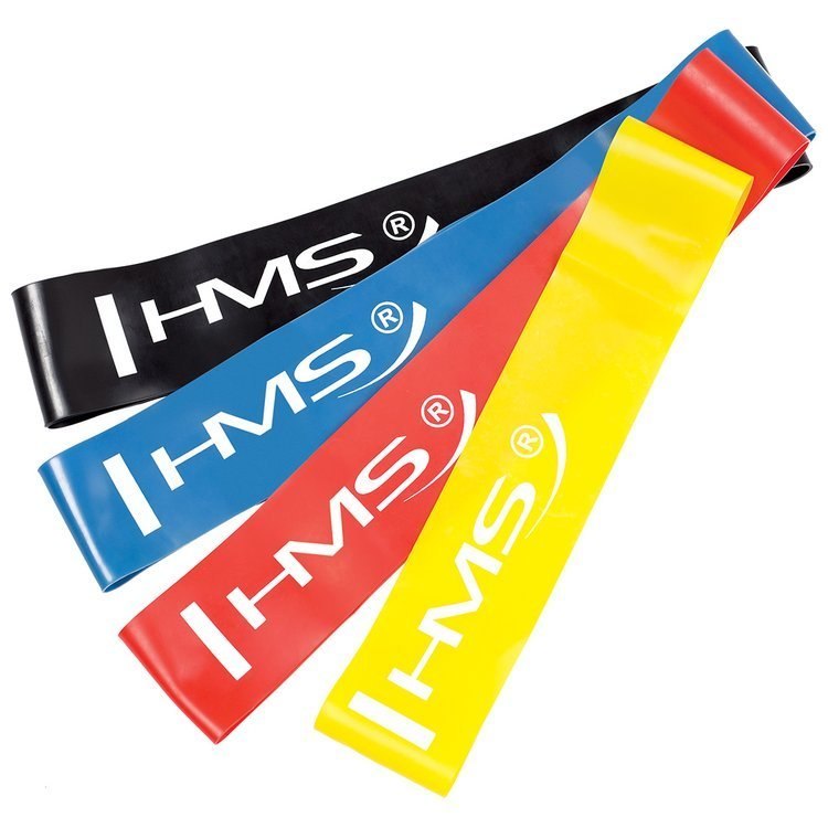 Guma do ćwiczeń fitness HMS GU04 0,4 mm żółta Guma do ćwiczeń fitness HMS GU04 0,4 mm żółta