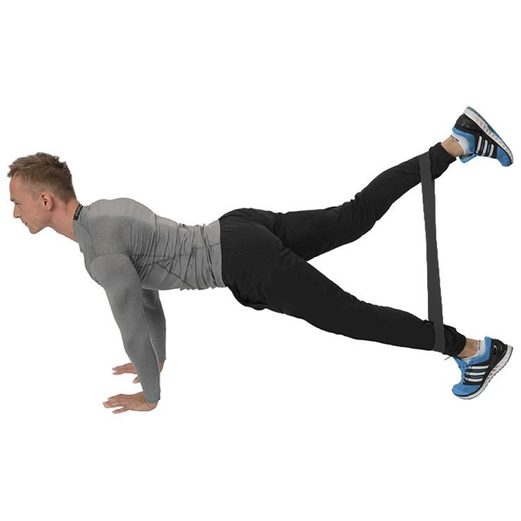 Guma do ćwiczeń fitness HMS GU04 1,2 mm czarna Guma do ćwiczeń fitness HMS GU04 1,2 mm czarna