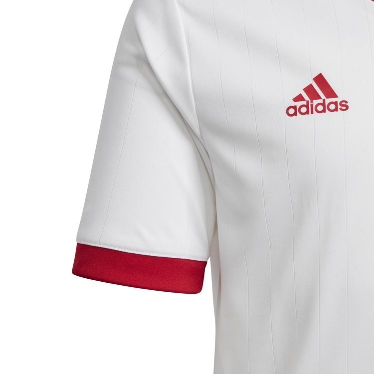 Koszulka dziecięca adidas Tabela 18 biało-czerwona piłkarska, sportowa