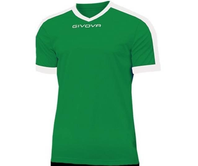 Koszulka sportowa piłkarska Givova Revolution zielono-czarna
