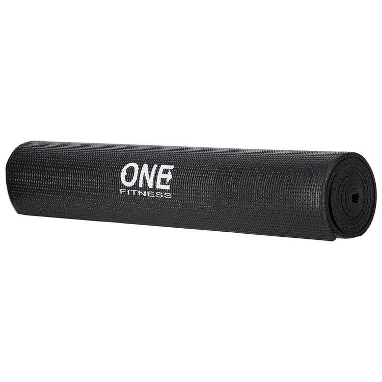 Mata do ćwiczeń fitness, jogi HMS ONE YM02 173x61cm czarna Mata do ćwiczeń fitness, jogi HMS ONE YM02 173x61cm czarna