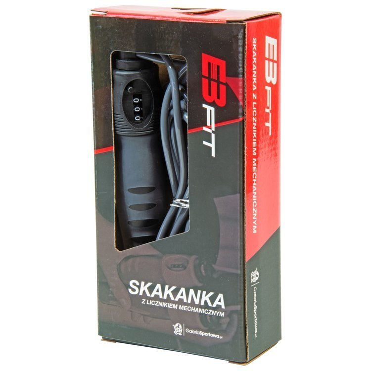 Skakanka ABS profilowana z licznikiem EB FIT szara Skakanka ABS profilowana z licznikiem EB FIT szara
