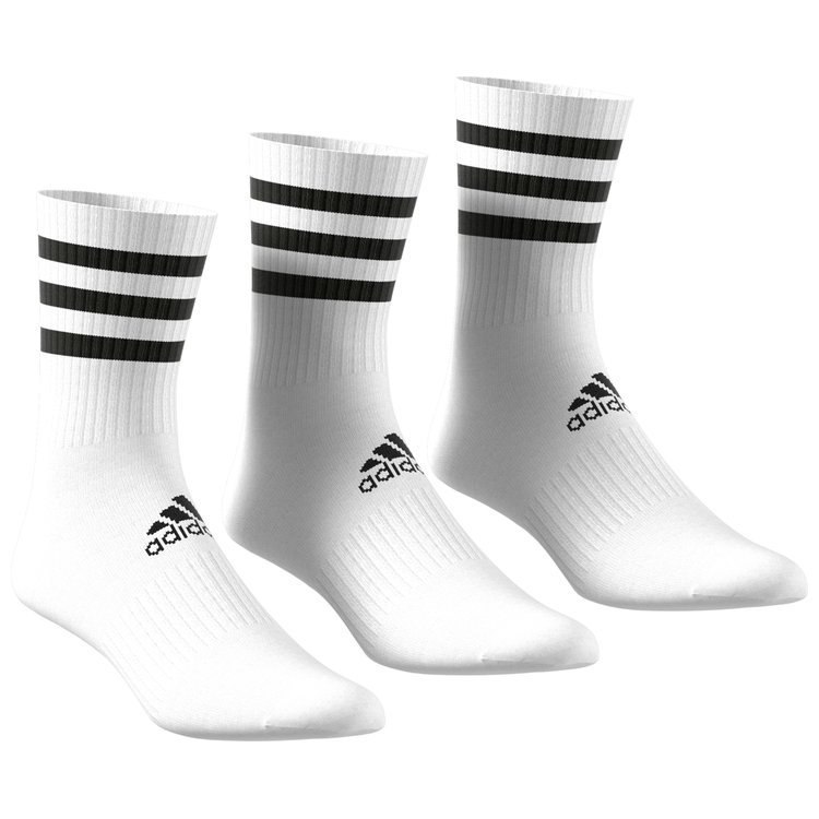 Skarpety damskie, męskie 3-Stripes Cushioned Crew 3-Pack czarne Skarpety damskie, męskie 3-Stripes Cushioned Crew 3-Pack czarne