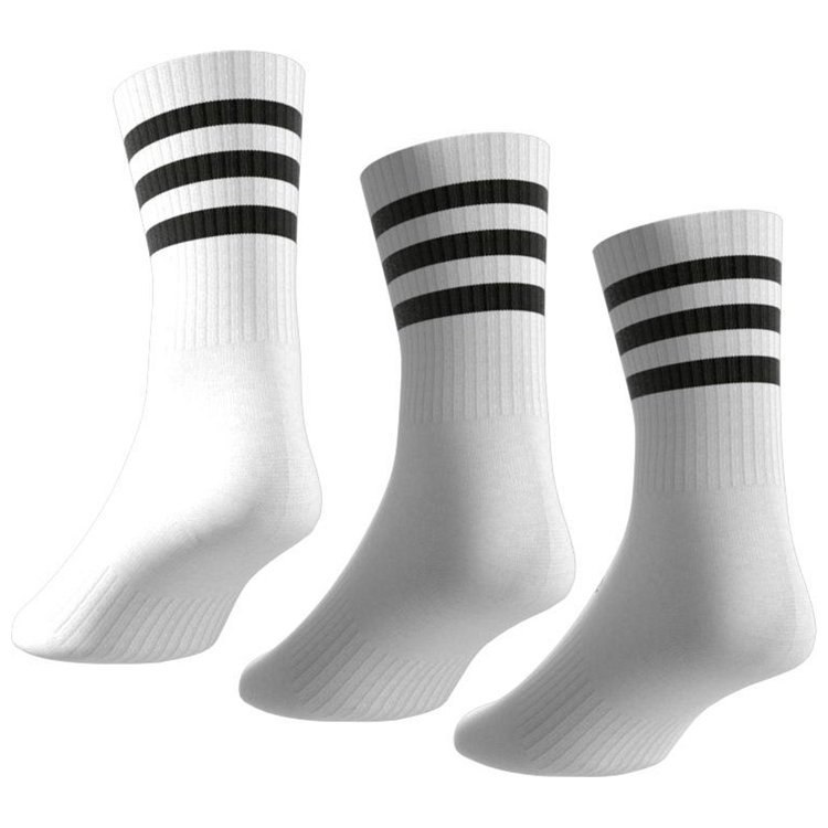 Skarpety damskie, męskie 3-Stripes Cushioned Crew 3-Pack czarne Skarpety damskie, męskie 3-Stripes Cushioned Crew 3-Pack czarne