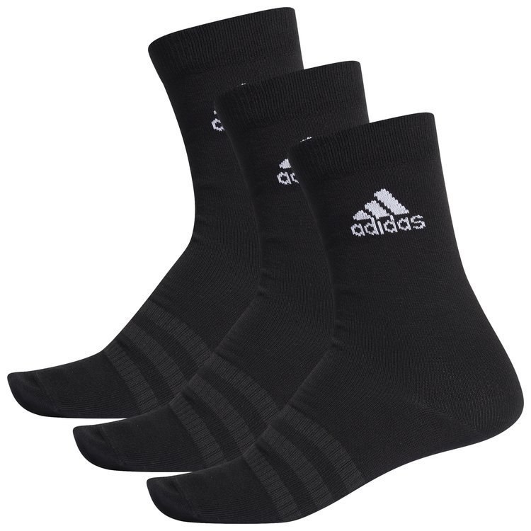 Skarpety damskie, męskie adidas Light Crew 3-Pack czarne Skarpety damskie, męskie adidas Light Crew 3-Pack czarne