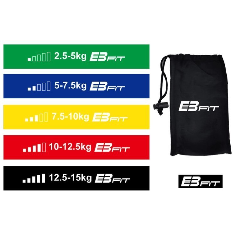 Zestaw gum fitness Mini Band Crossfit EB FIT 5 szt Zestaw gum fitness Mini Band Crossfit EB FIT 5 szt