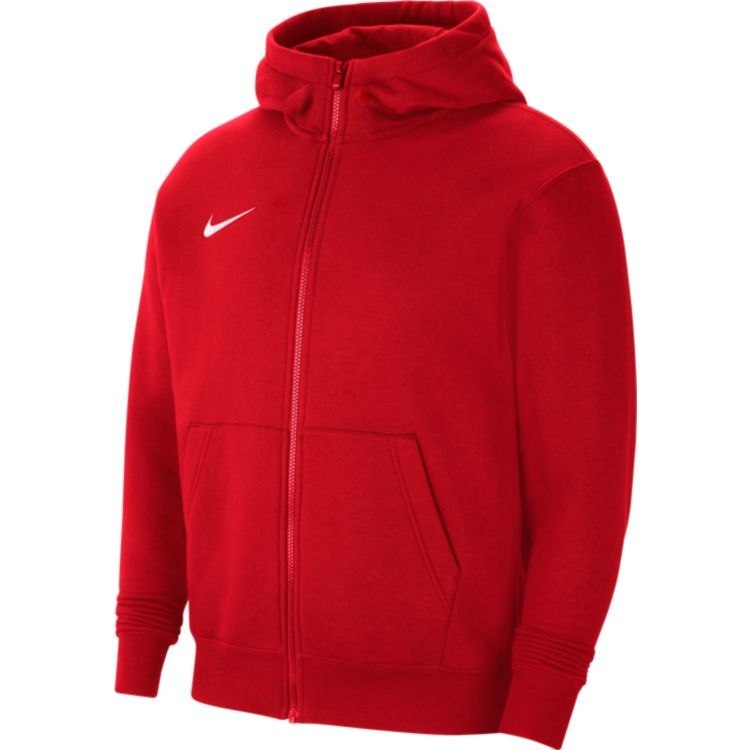 Bluza z kapturem dziecięca Nike Fleece Full-Zip Soccer Hoodie czerwona Bluza z kapturem dziecięca Nike Fleece Full-Zip Soccer Hoodie czerwona