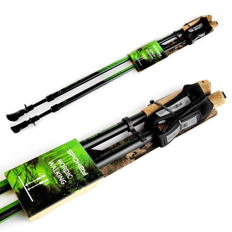 Kije Nordic Walking Spokey Rubble zielono-czarne Kije Nordic Walking Spokey Rubble zielono-czarne