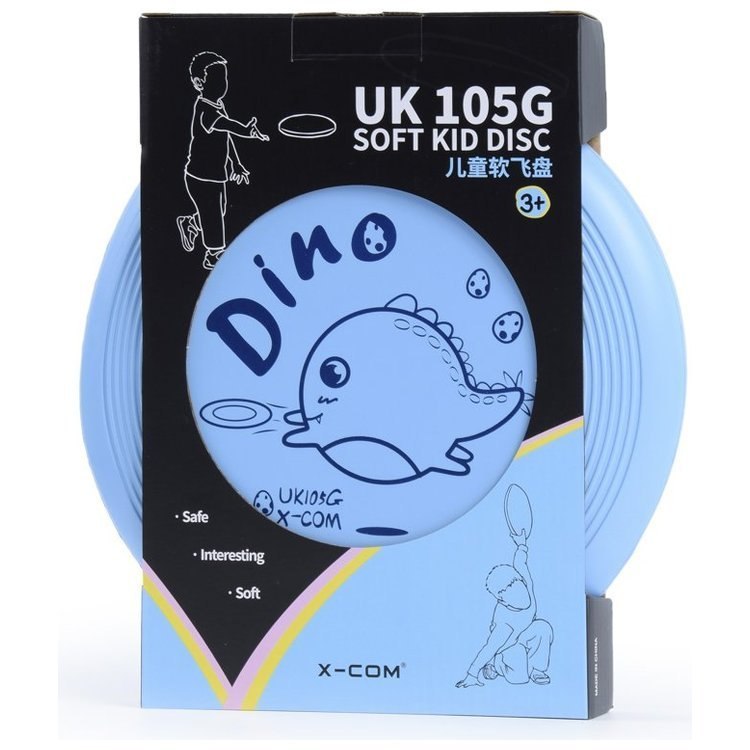 Piankowe Frisbee X-COM UK105 GRAFF Dino SKY BLUE KIDS niebieskie Piankowe Frisbee X-COM UK105 GRAFF Dino SKY BLUE KIDS niebieskie