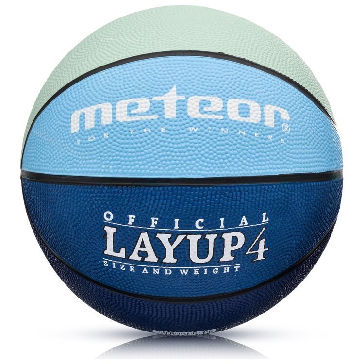 Piłka do koszykówki Meteor LAYUP niebiesko-szara rozmiar Piłka do koszykówki Meteor LAYUP niebiesko-szara rozmiar