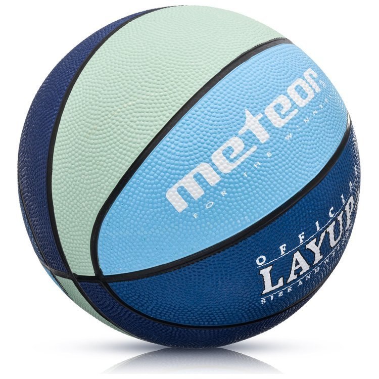 Piłka do koszykówki Meteor LAYUP niebiesko-szara rozmiar Piłka do koszykówki Meteor LAYUP niebiesko-szara rozmiar