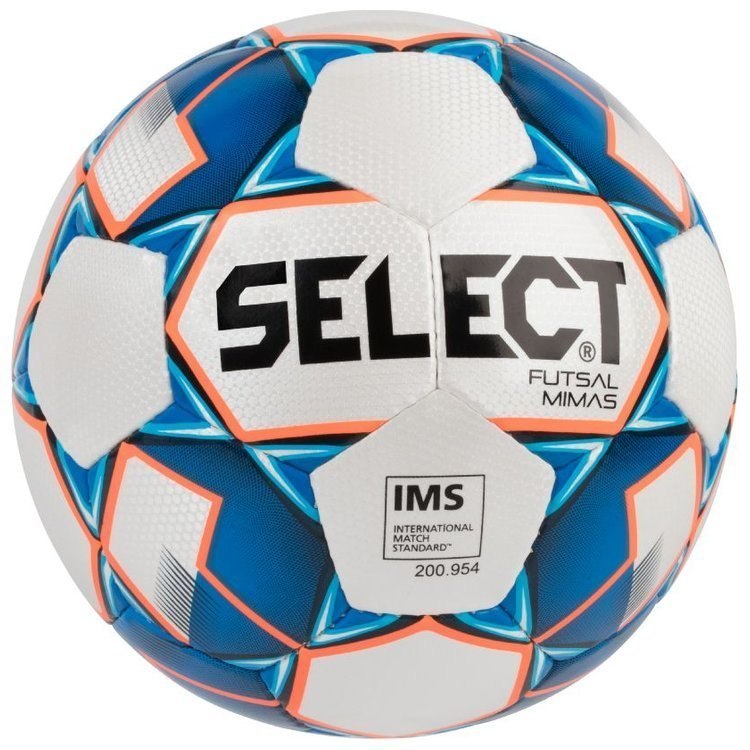 Piłka nożna Select FUTSAL MIMAS niebiesko-biała rozmiar 4 halowa