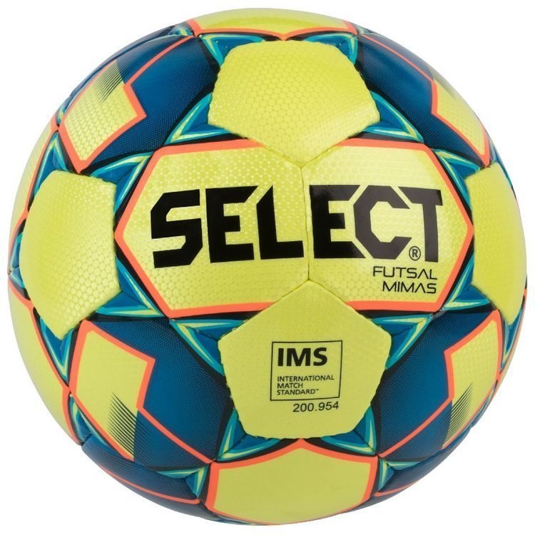 Piłka nożna Select FUTSAL MIMAS niebiesko-żółta rozmiar 4 halowa