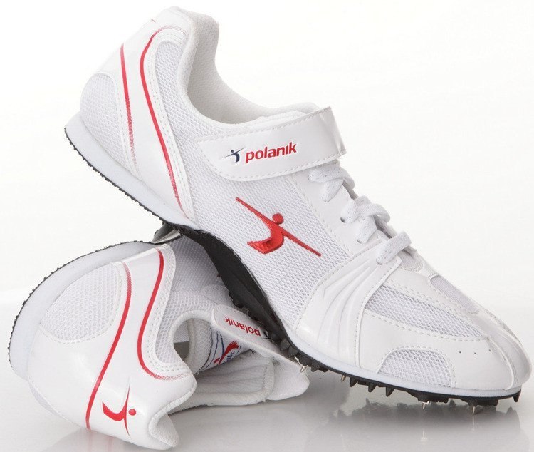 Buty do biegania Polanik białe włókno syntetyczne