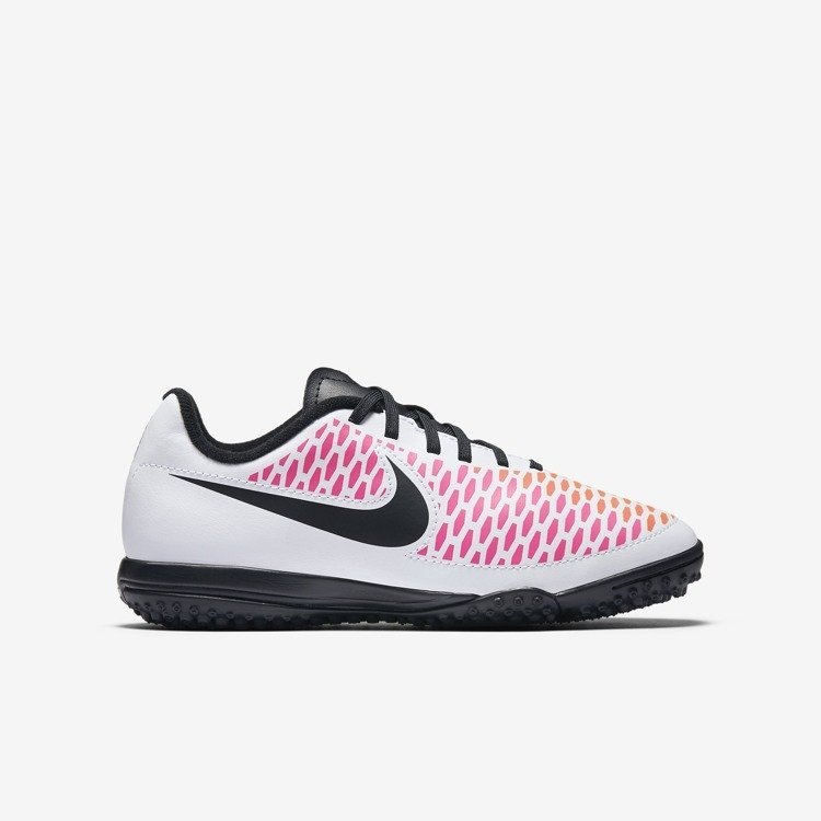 Buty piłkarskie turfy dziecięce Nike MAGISTA ONDA TF biało-różowo-pomarańczowe skóra syntetyczna Buty piłkarskie turfy dziecięce Nike MAGISTA ONDA TF biało-różowo-pomarańczowe skóra syntetyczna