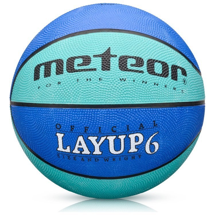Piłka do koszykówki Meteor LAYUP niebieska rozmiar 6 Piłka do koszykówki Meteor LAYUP niebieska rozmiar 6