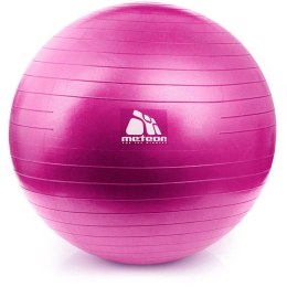 Piłka gimnastyczna fitness METEOR z pompką różowa 55 cm