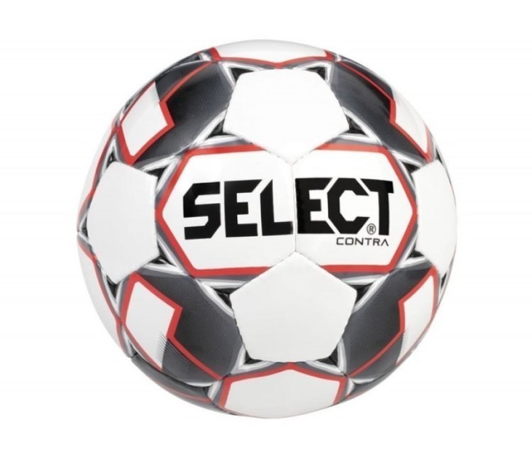 Piłka nożna Select CONTRA biało-czarno-czerwona rozmiar 4