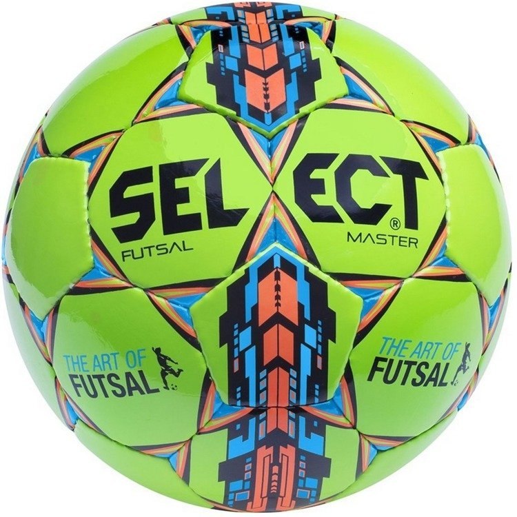 Piłka nożna Select FUTSAL MASTER niebiesko-zielona rozmiar 4 halowa
