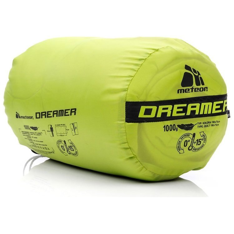 Śpiwór Meteor Dreamer 190x75 zielono-czarny