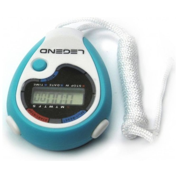 Stoper elektroniczny Legend 2 międzyczasy biało-niebieski Stoper elektroniczny Legend 2 międzyczasy biało-niebieski