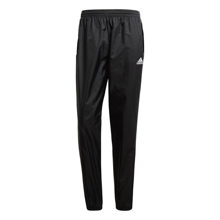 Spodnie piłkarskie męskie adidas Core18 Rain Pant czarne przeciwdeszczowe