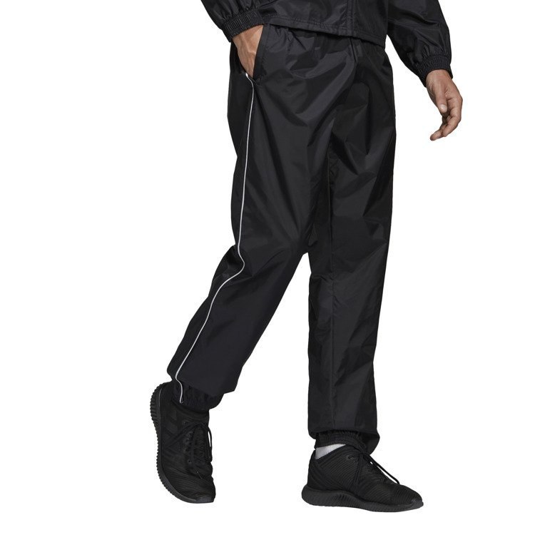 Spodnie piłkarskie męskie adidas Core18 Rain Pant czarne przeciwdeszczowe Spodnie piłkarskie męskie adidas Core18 Rain Pant czarne przeciwdeszczowe