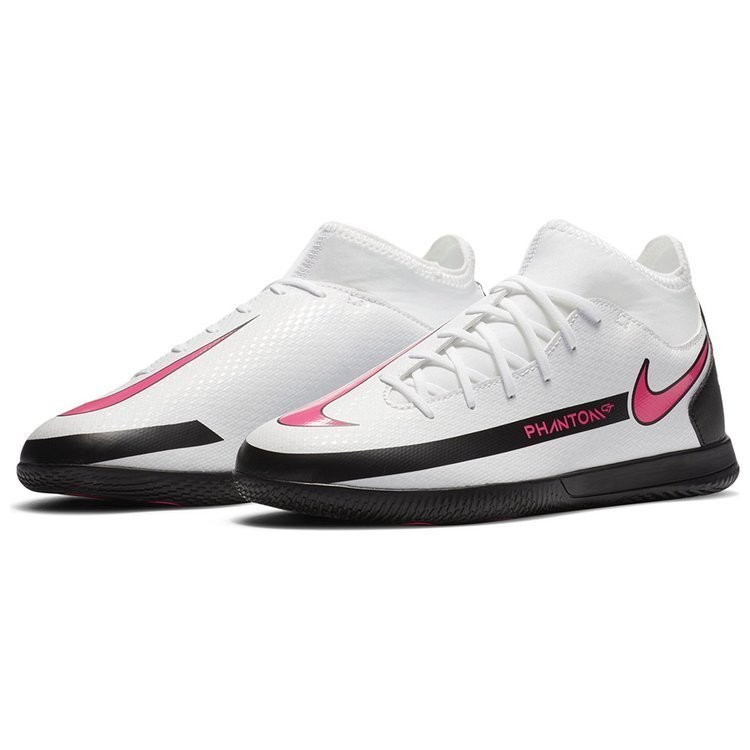 Buty piłkarskie halówki dziecięce Nike Phantom GT Club Dynamic Fit IC białe