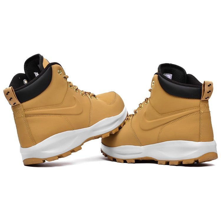 Buty zimowe męskie Nike Manoa Leather żółte za kostkę Buty zimowe męskie Nike Manoa Leather żółte za kostkę