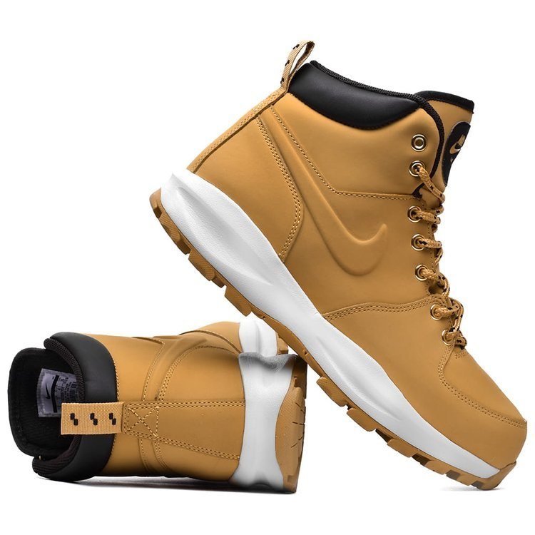Buty zimowe męskie Nike Manoa Leather żółte za kostkę