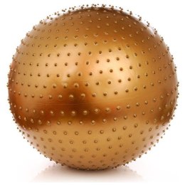 Piłka sensoryczna fitness METEOR z pompką złota 65 cm