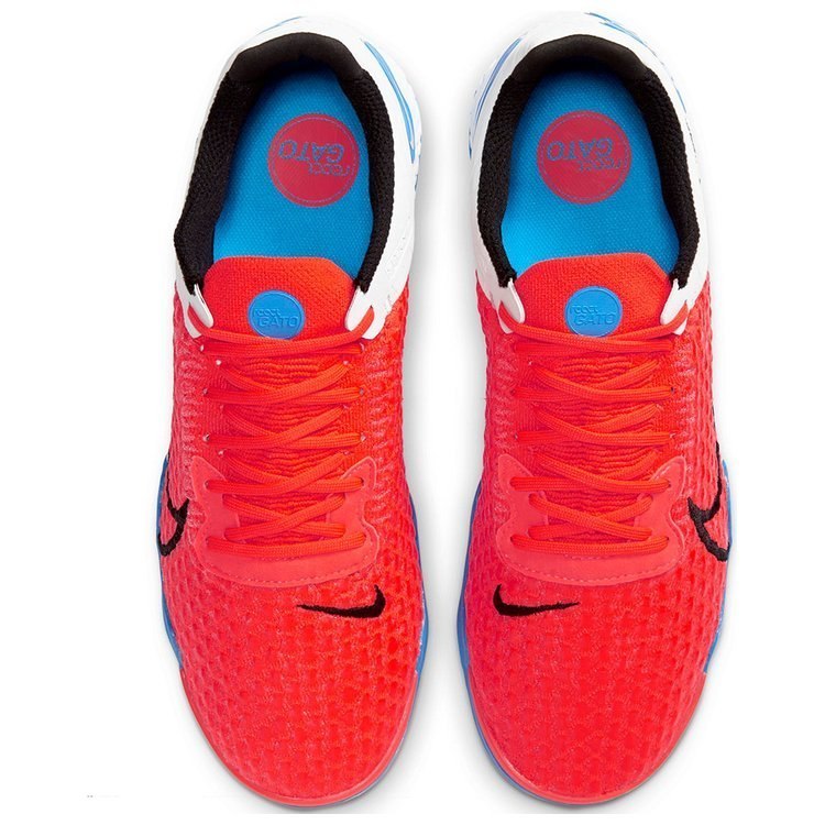 Buty piłkarskie męskie Nike React Gato biało-niebiesko-czerwone halowe