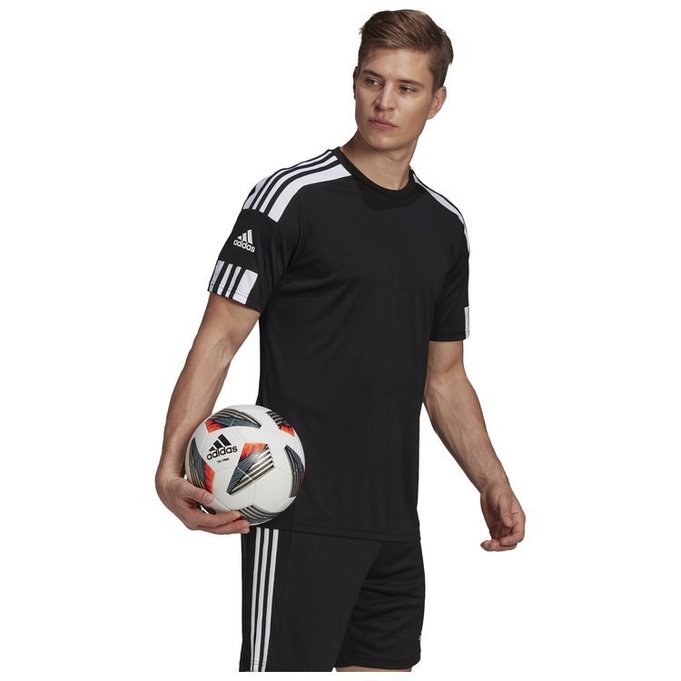 Koszulka męska adidas Squadra 21 Jersey czarna piłkarska, sportowa Koszulka męska adidas Squadra 21 Jersey czarna piłkarska, sportowa