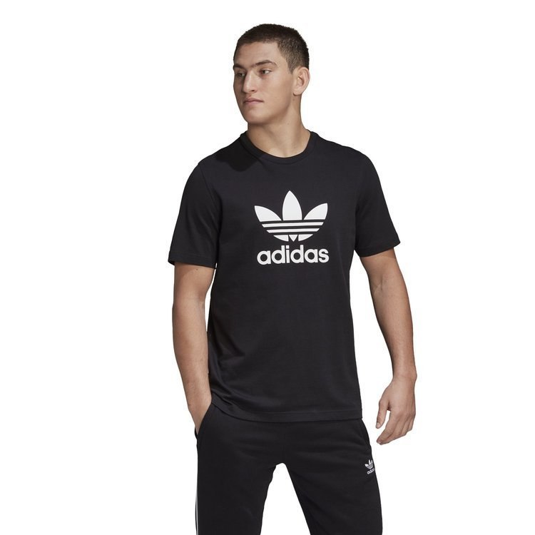 Koszulka męska adidas Trefoil Tee czarna bawełniana