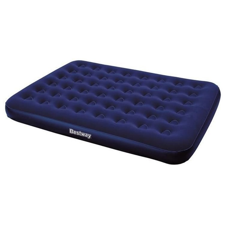 Materac welurowy dwuosobowy 203x152x22cm BESTWAY granatowy Materac welurowy dwuosobowy 203x152x22cm BESTWAY granatowy