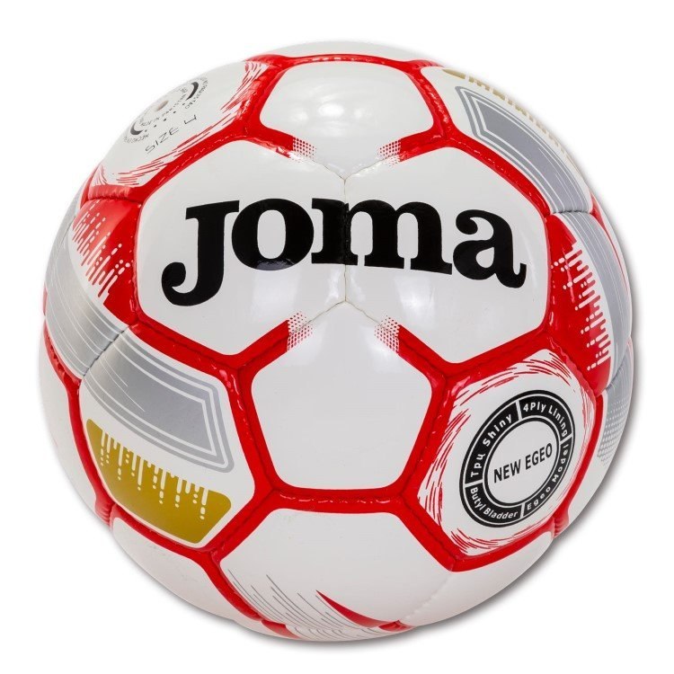 Piłka nożna Joma Egeo biało-czerwona rozmiar 4