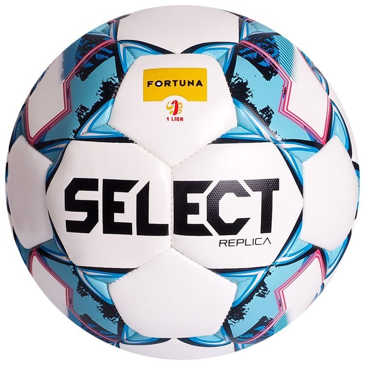 Piłka nożna Select Brillant Replica 5 2021 Fortuna biało-niebiesko-różowa