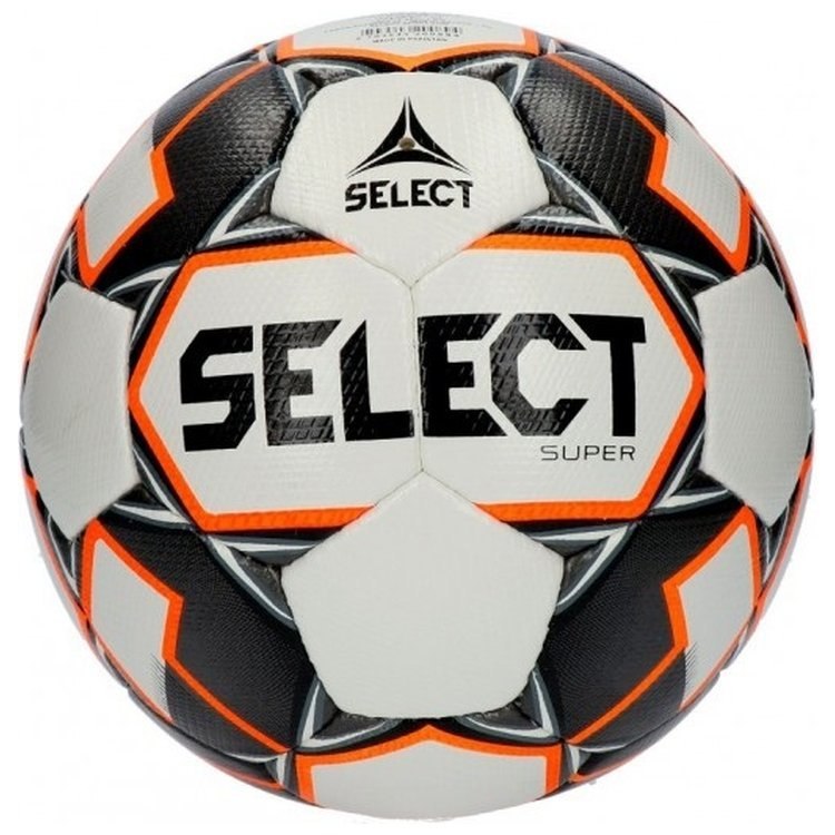 Piłka nożna Super Fifa 5 Select biało-pomarańczowo-czarna