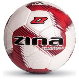 Piłka nożna Zina PELLE PRO 2.0 biało-czerwona rozmiar 4