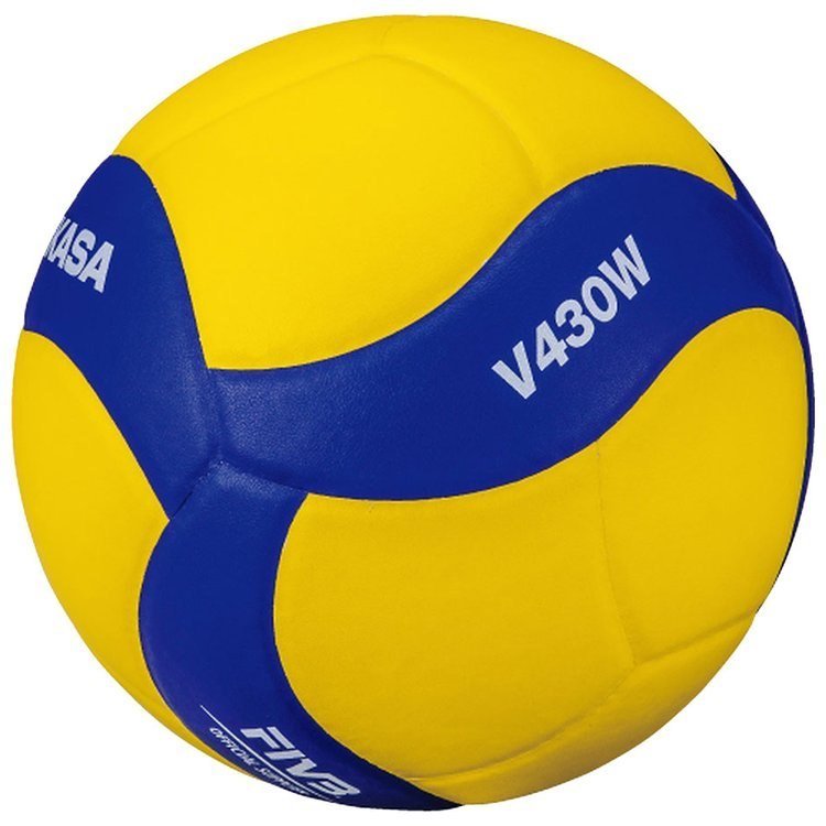 Piłka siatkowa MIKASA V430W żółto-niebieska