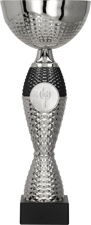 Puchar metalowy Srebrno-Czarny 8347