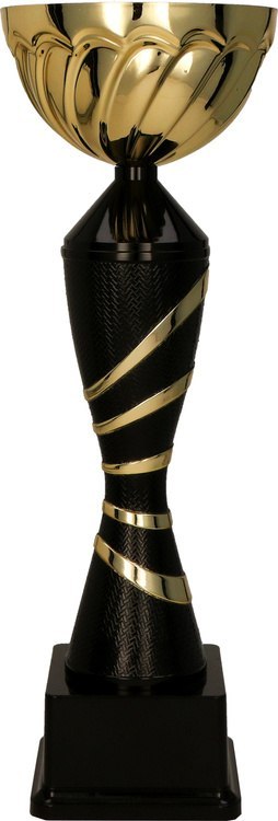 Puchar metalowy złoto- czarny z przykrywką ORAR BK