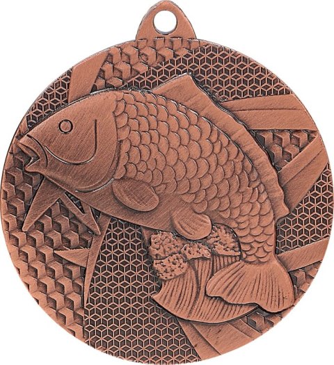 Medal brązowy- wędkarstwo - ryba - medal stalowy
